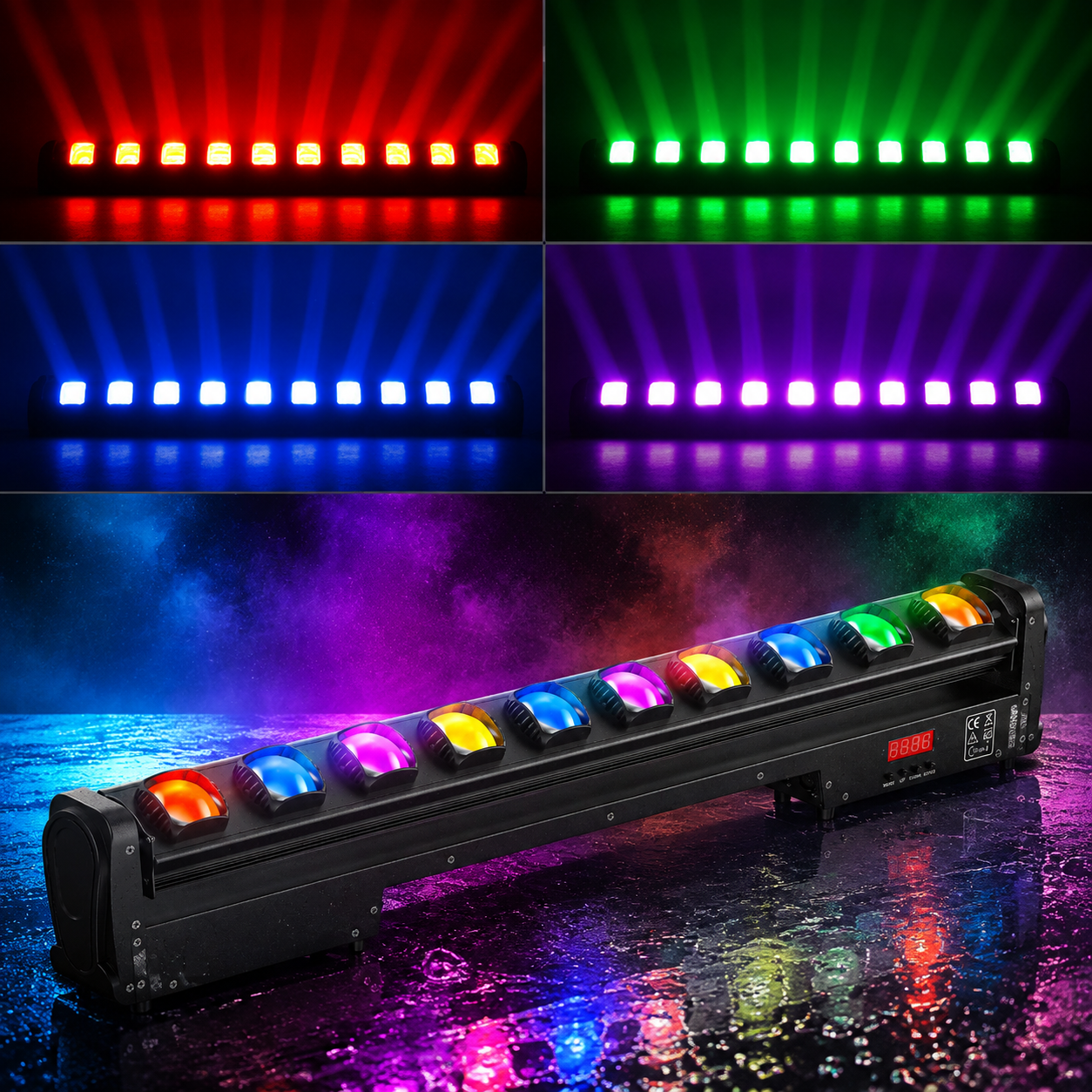 KTVLIGHTS 250W RGBW 4-in-1 LED Wall Washer-X5