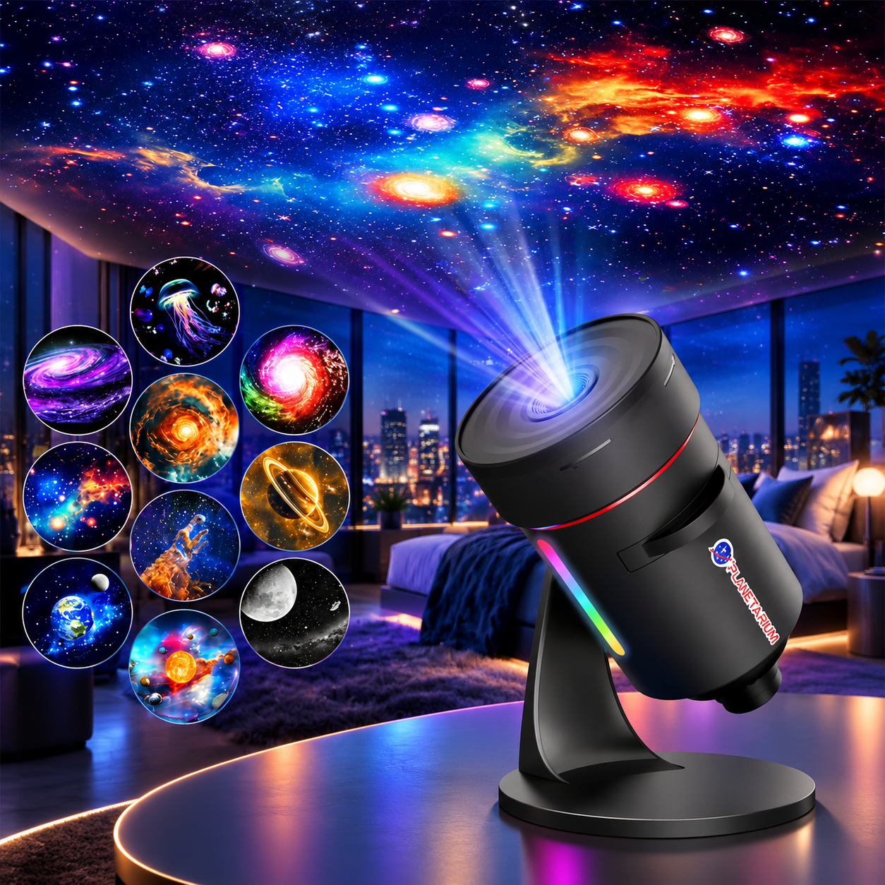 KTVLIGHTS 8th Gen HD Planetarium Galaxy Star Projector-S55