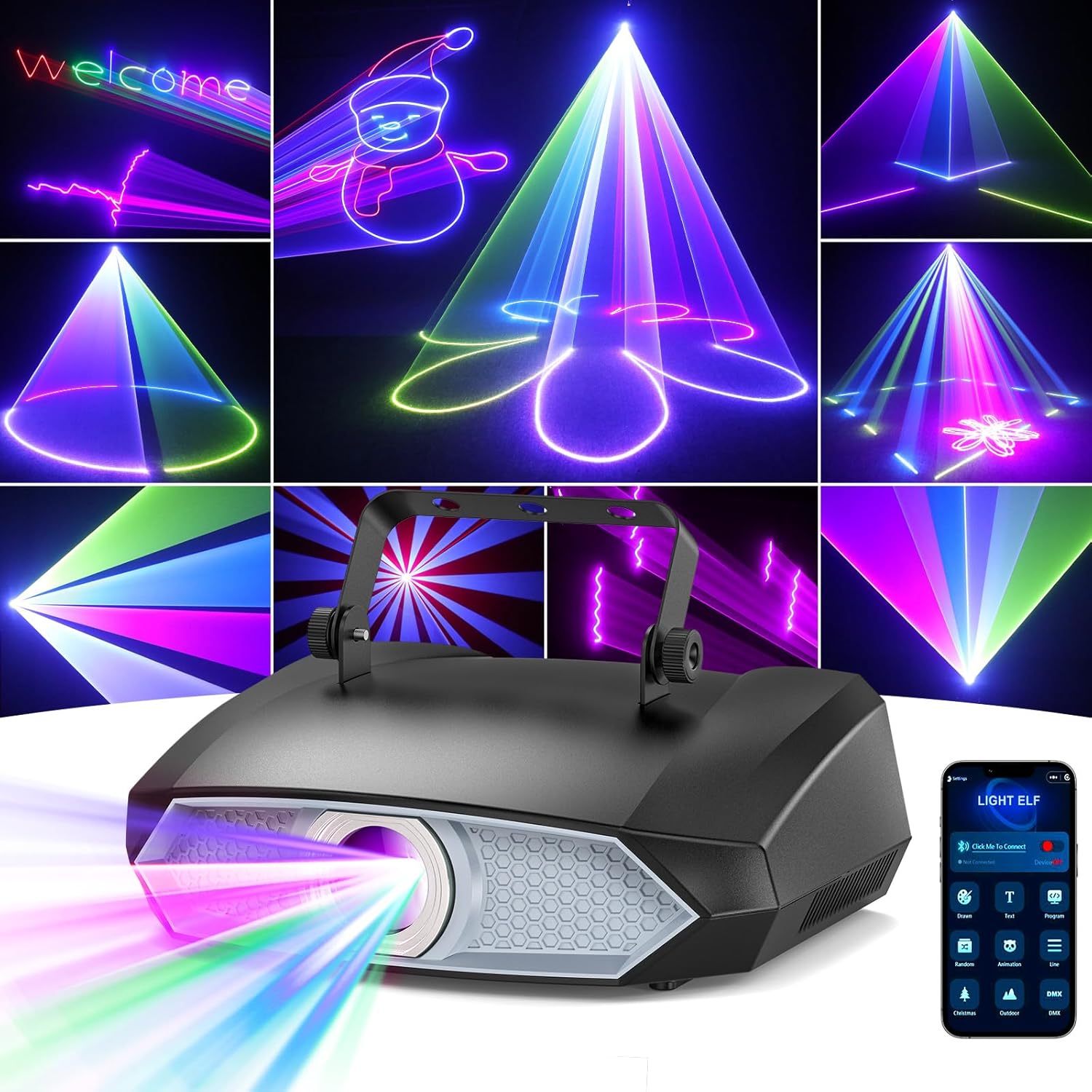 2w APP 3D Animation Party DJ RGB Laser Light - A33