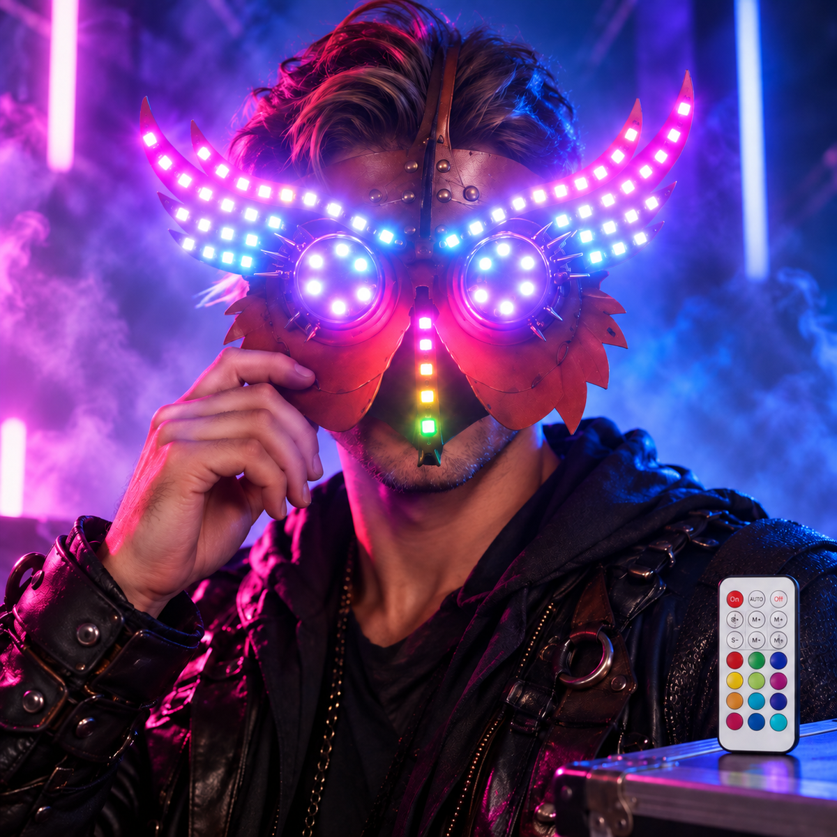 KTVLIGHTS Halloween LED Bird Mask for Adults & Cosplay-M59