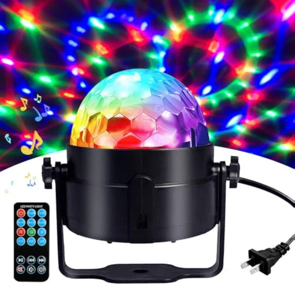 Remote control voice controlled RGB party light-C21