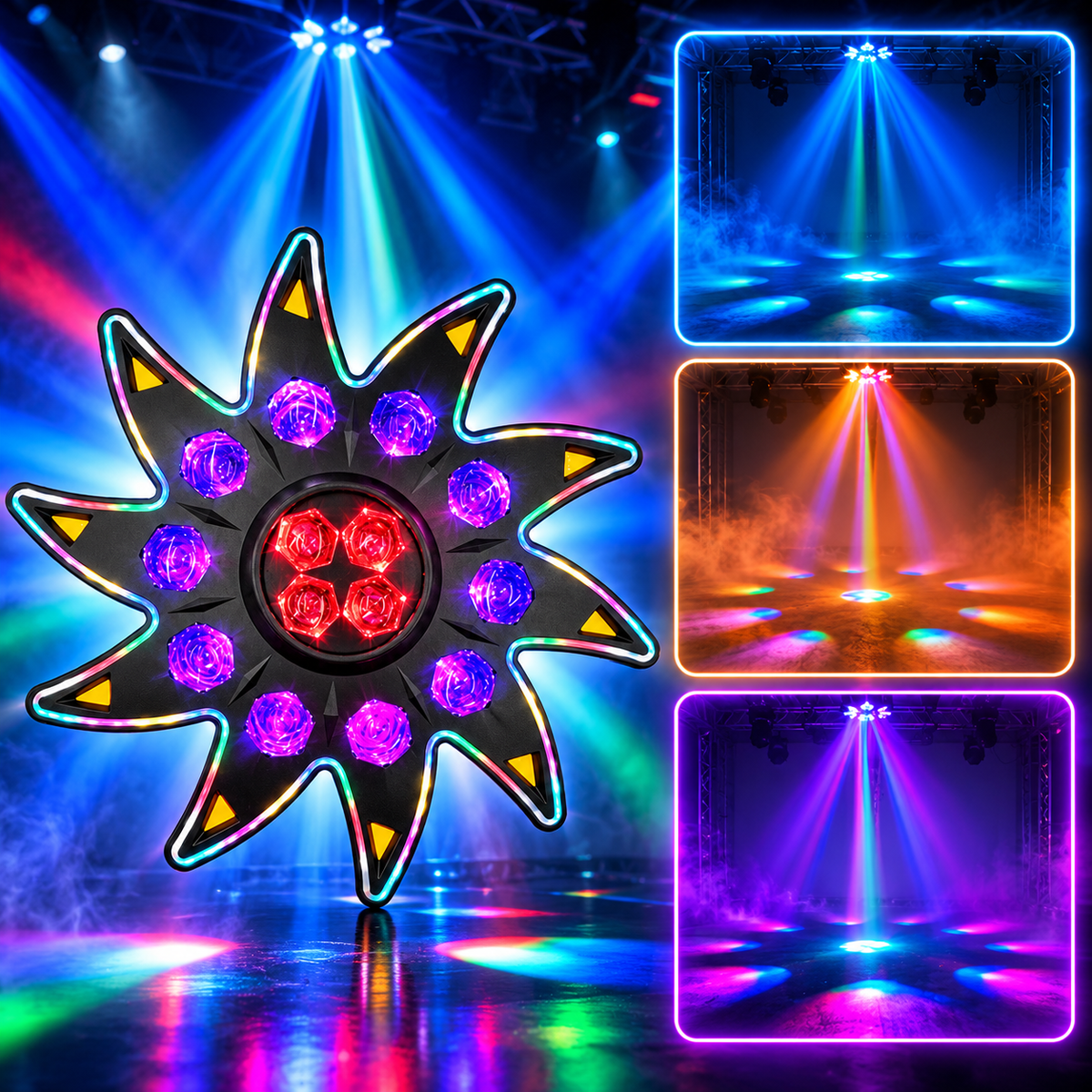 KTVLIGHTS 160W Sunflower Laser Beam Rotating Stage Light-E117