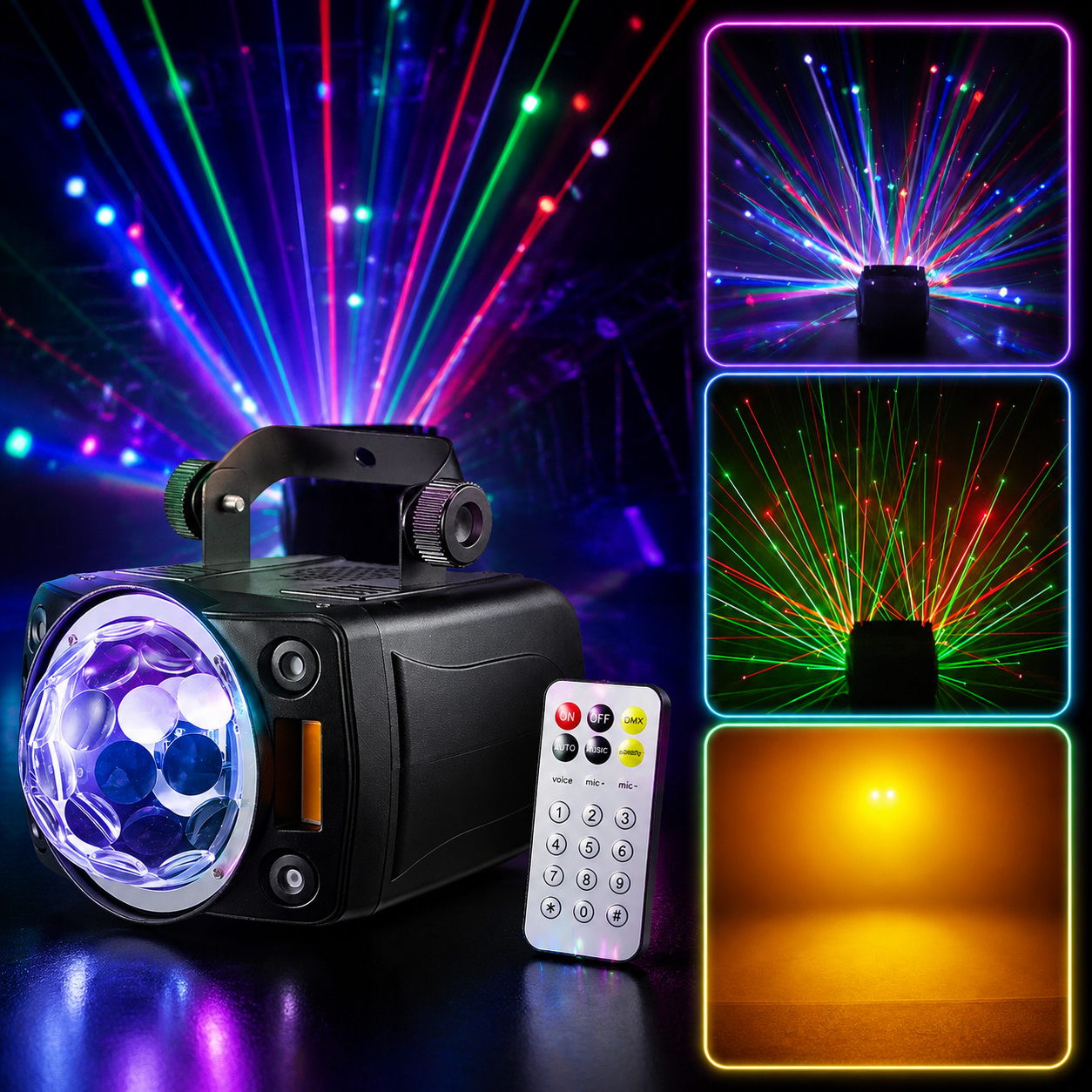 KTVLIGHTS 2026 Full-Color Rotating Stage Effect Light for DJs and Nightclubs-C18