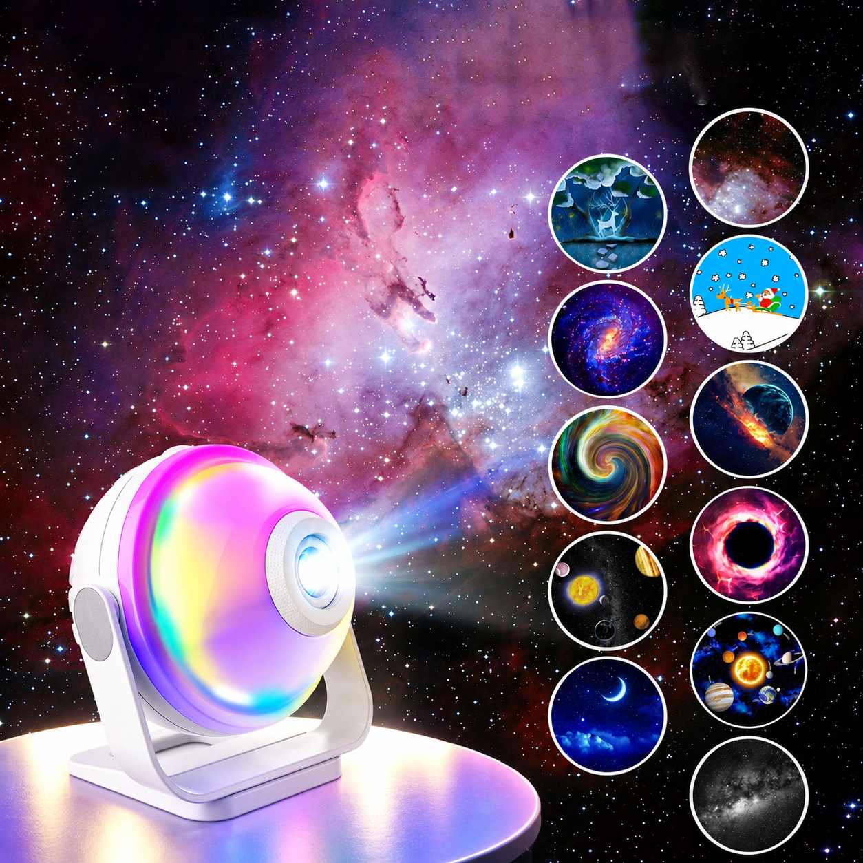 KTVLIGHTS Smart Galaxy Star Projector with APP Control-S60