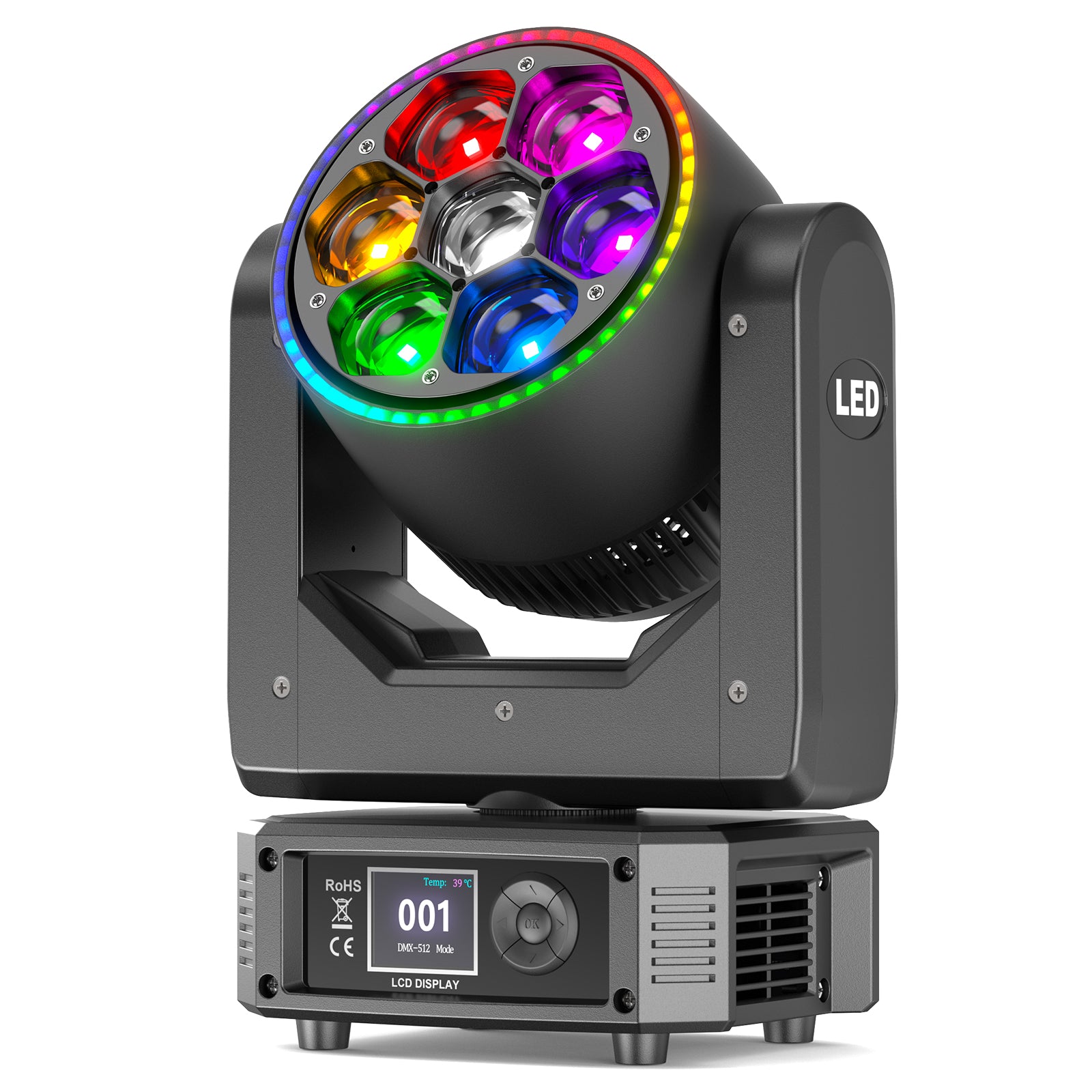 7X30W LED RGBW 4-in-1 Bee Eye Moving Headlight-E29