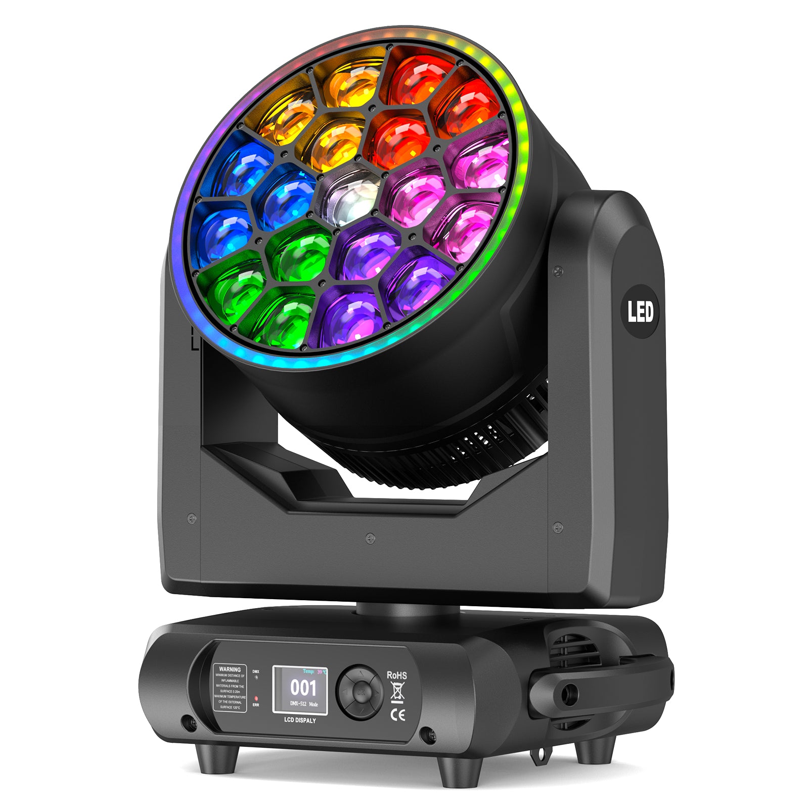 19x15W LED Wash Bee Eye Moving Head Light-E51