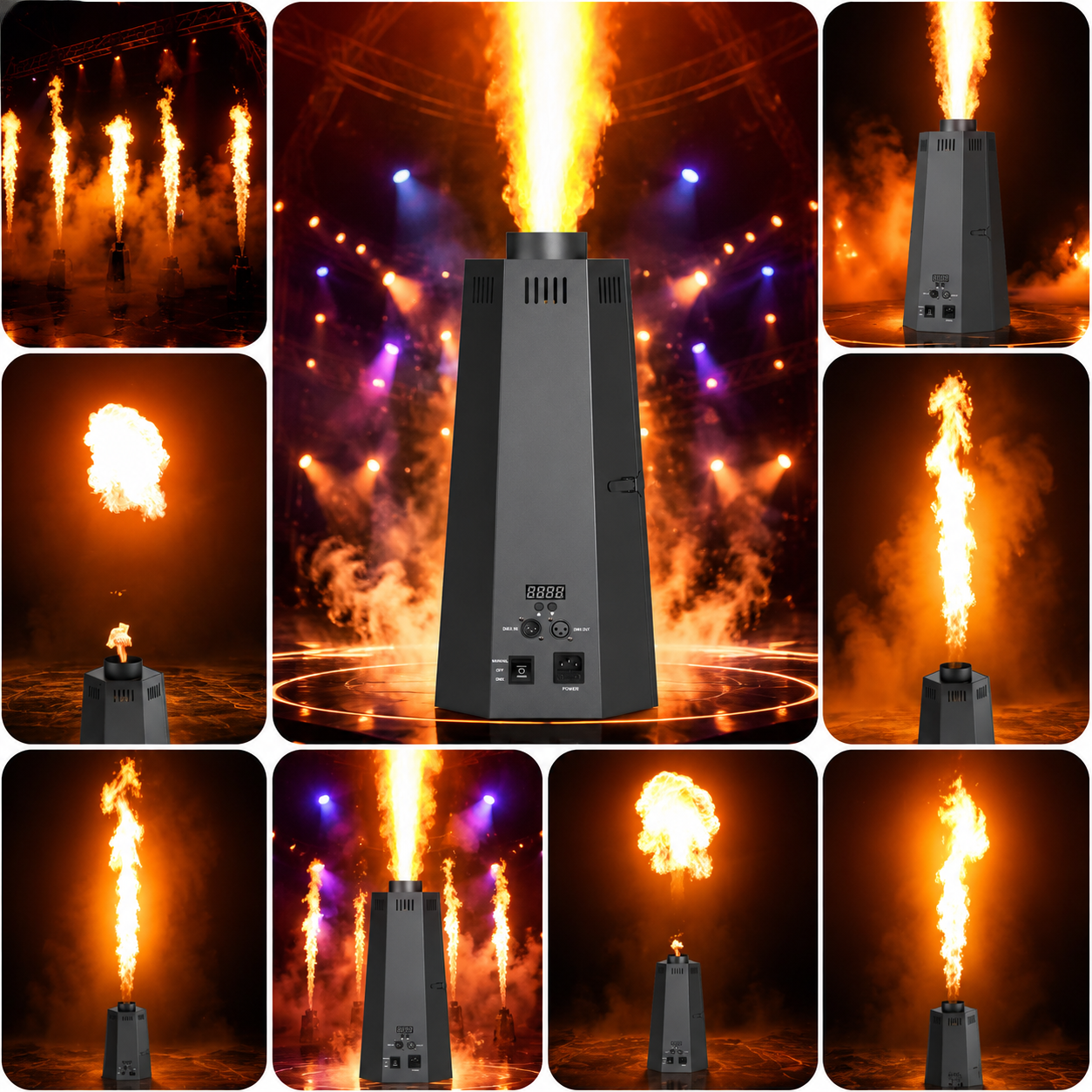 KTVLIGHTS 80W Dmx flame-throwing machine-H4