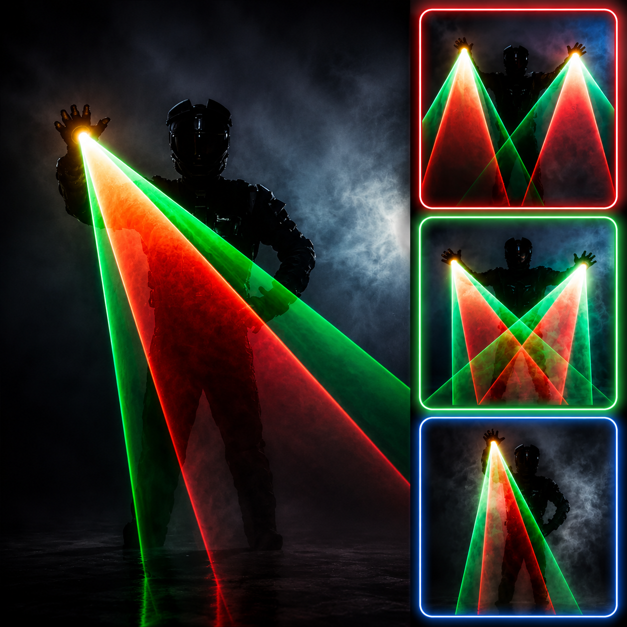 KTVLIGHTS Rotating Laser Gloves for DJ, Rave & Party Shows-M10