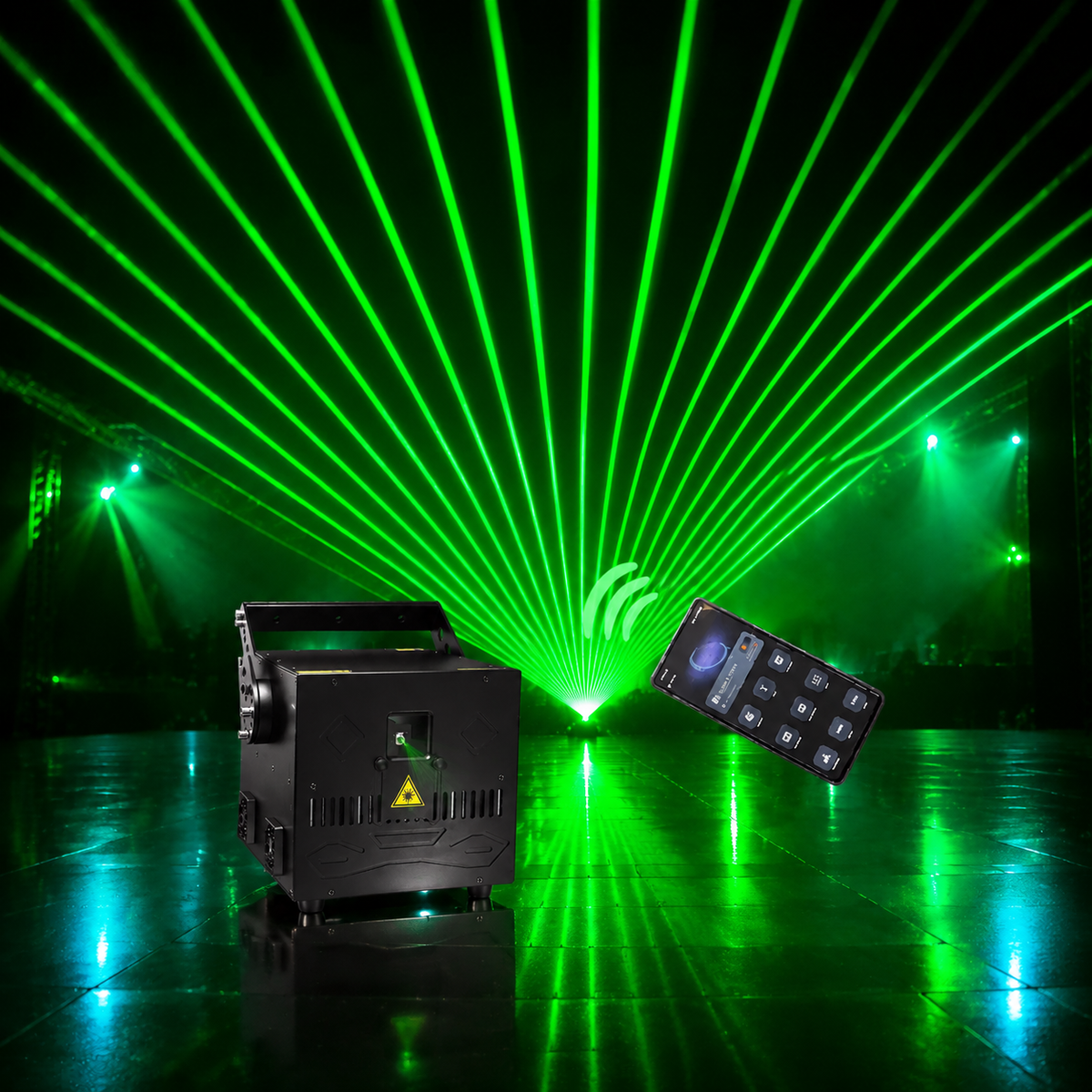 KTVLIGHTS 8W-15W APP Outdoor Green Landmark Laser-B38