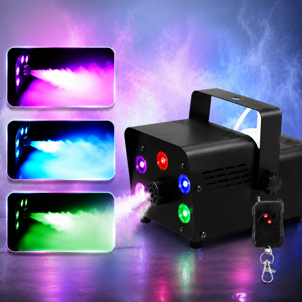KTVLIGHTS 500W Colored Smoke Machine with Remote Control-Y4