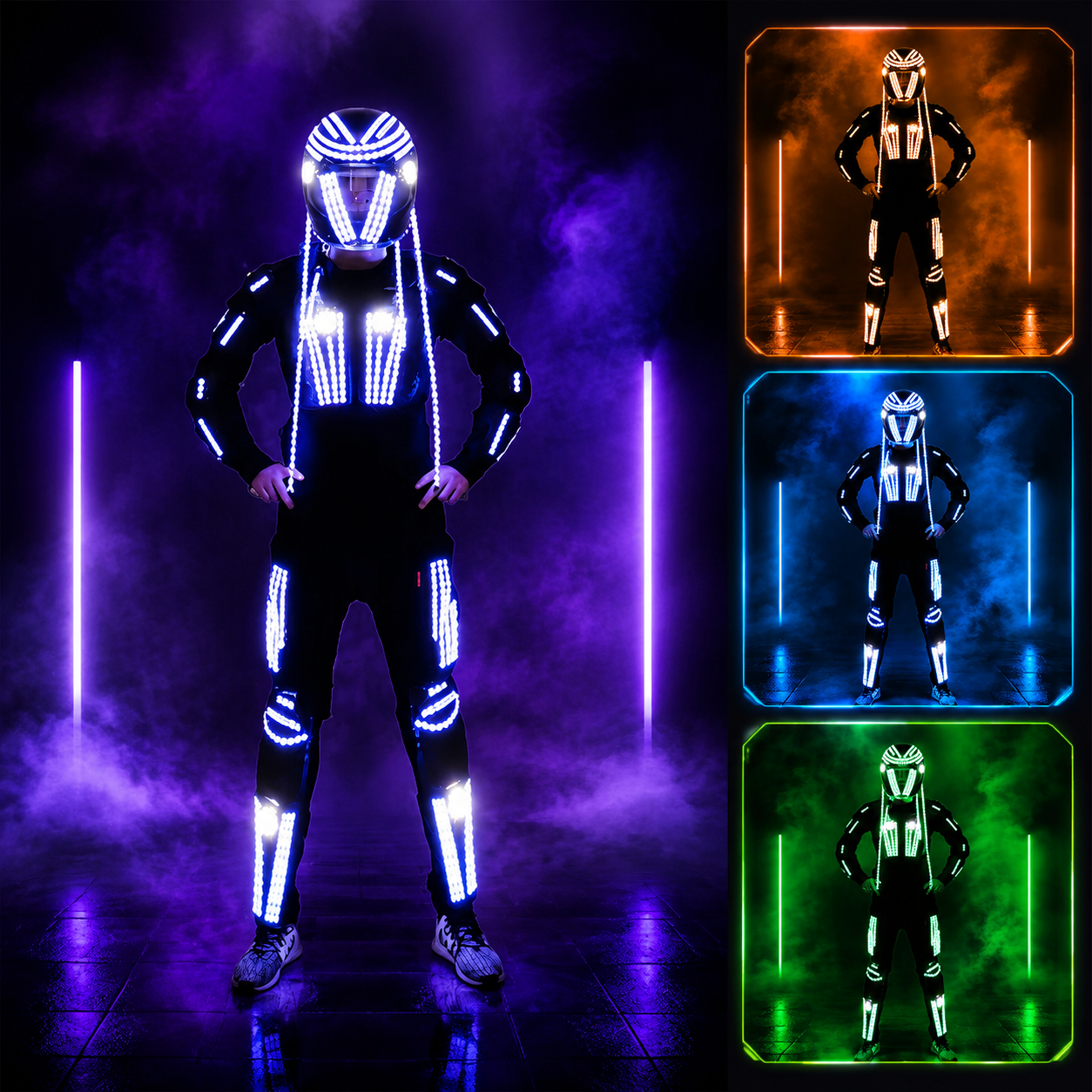 KTVLIGHTS RGB LED Robot Costume for Stage Performances and Parties-M25