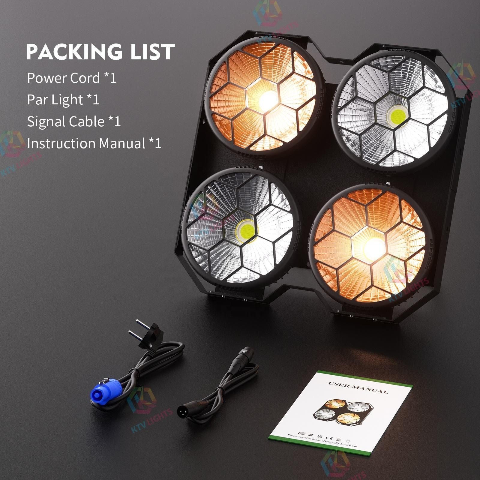 4 x 100W COB LED PAR lights-P41