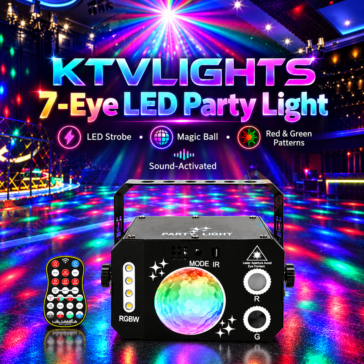 KTVLIGHTS USB Mini Party Laser Light-C12