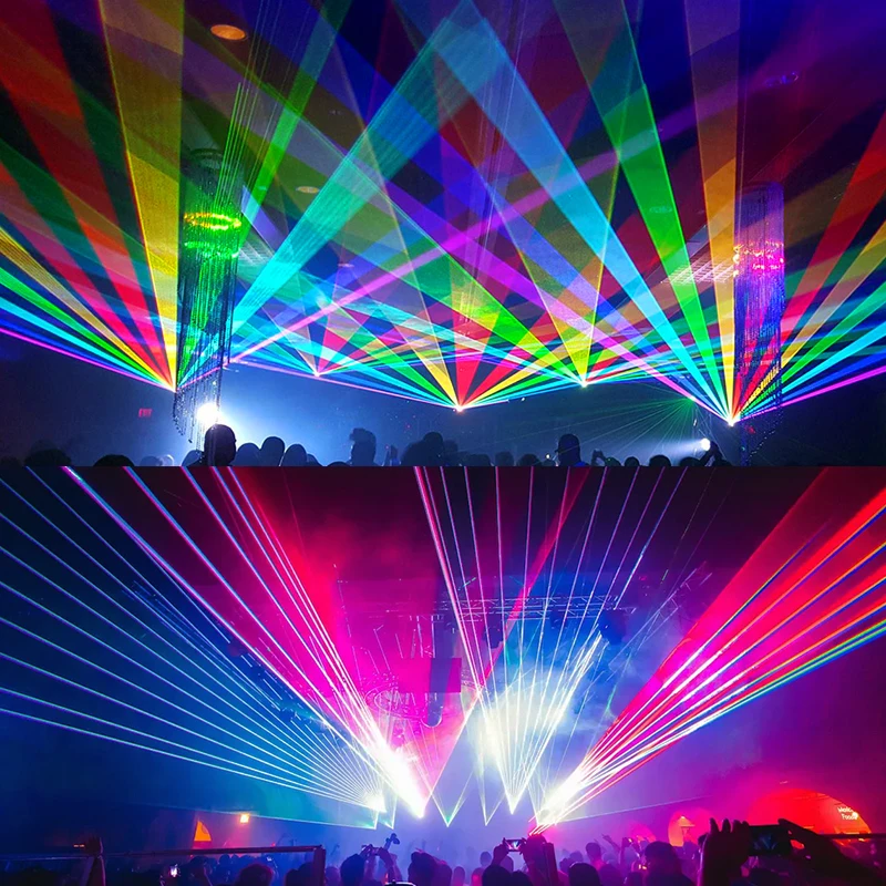 6-hole RGB scanning laser light DMX stage light-B26