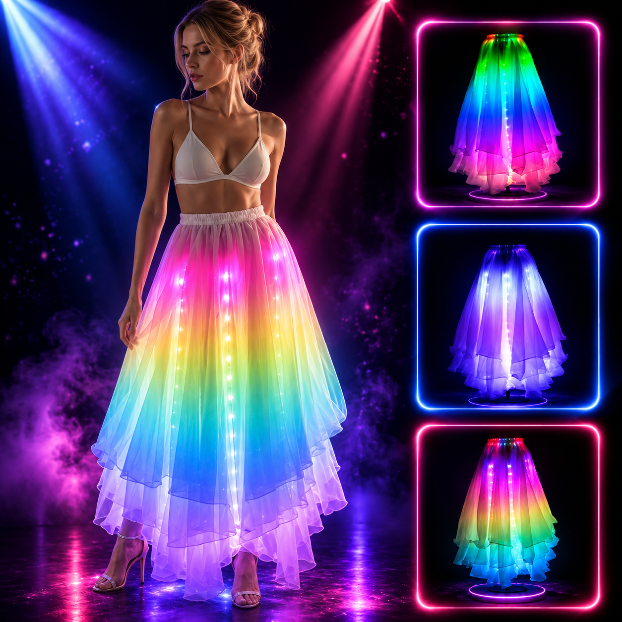 KTVLIGHTS Make Every Move Glow With LED Dance Skirt-M40