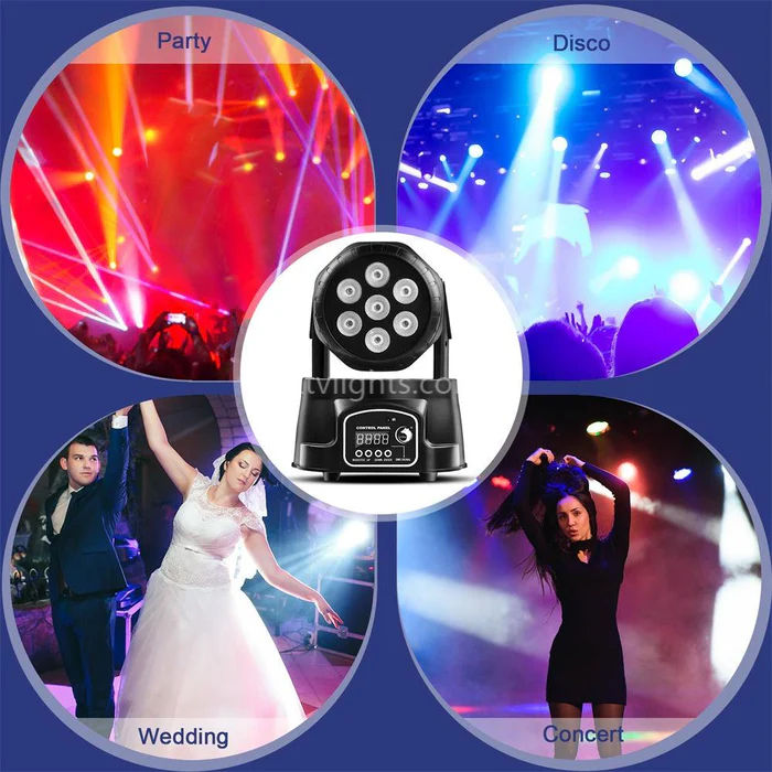 7 LED 70W RGBW  Moving Beam Light