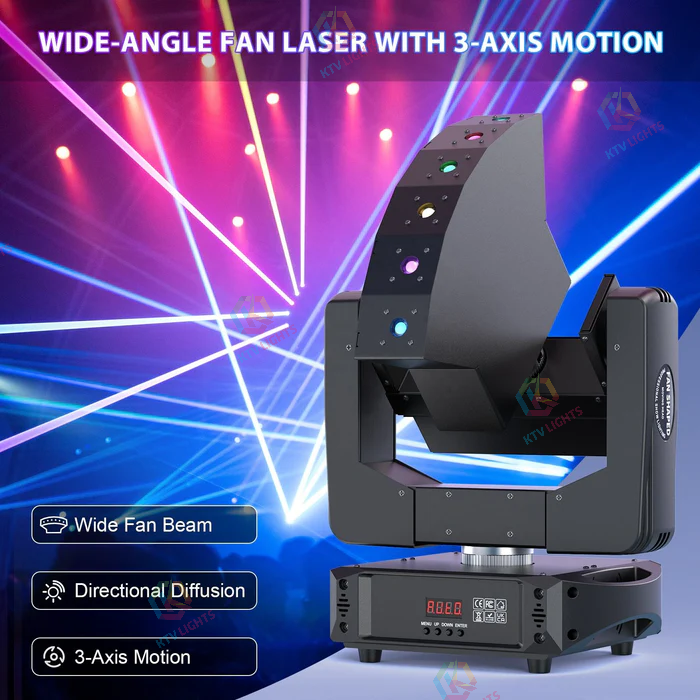 New 6-Eye RGB Infinite Rotation Fan-Shaped DMX512 Moving Head Light - E38