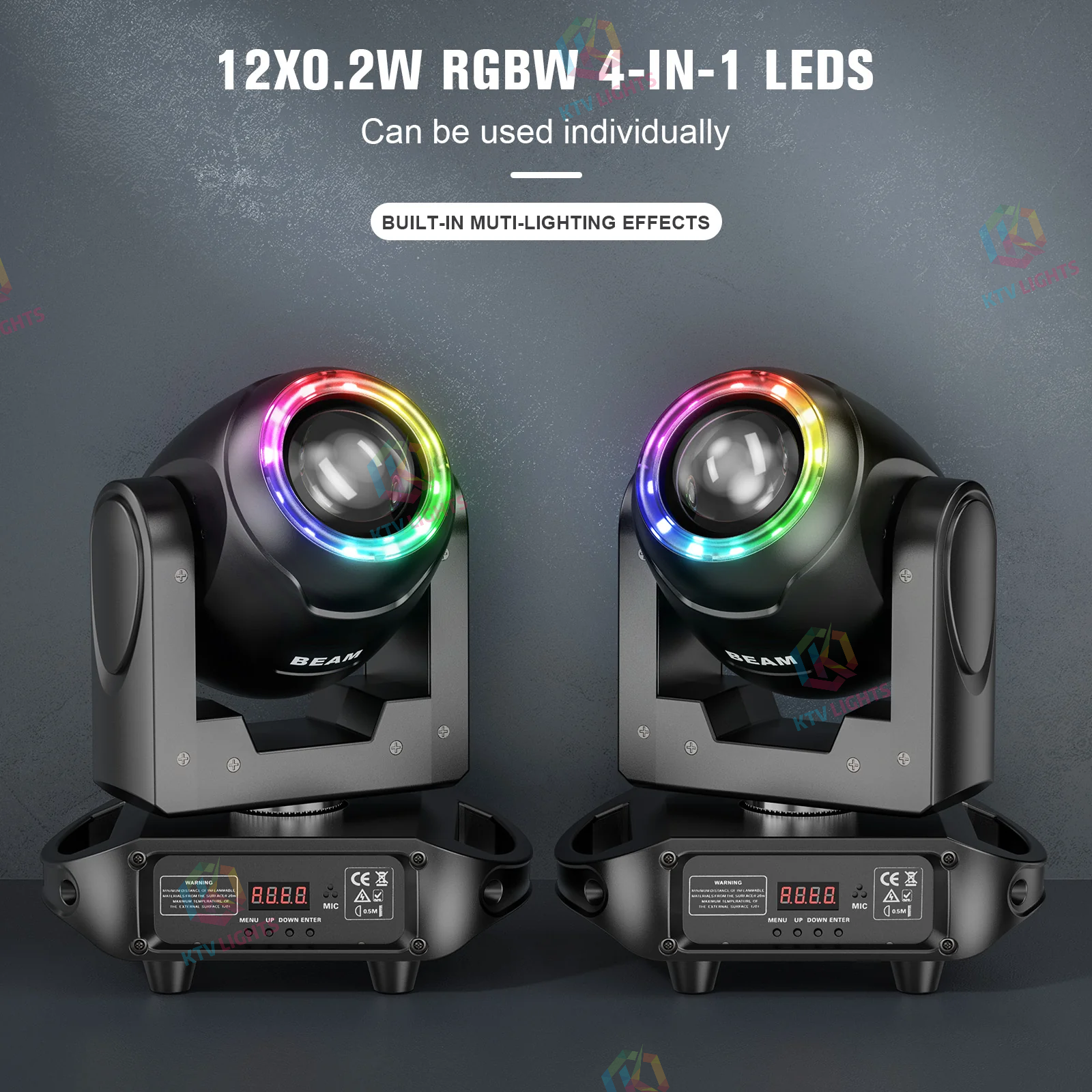 100W LED Rainbow Effect Light 8 GOBOs 8 Colors 6 Prism Moving Head Light - E44