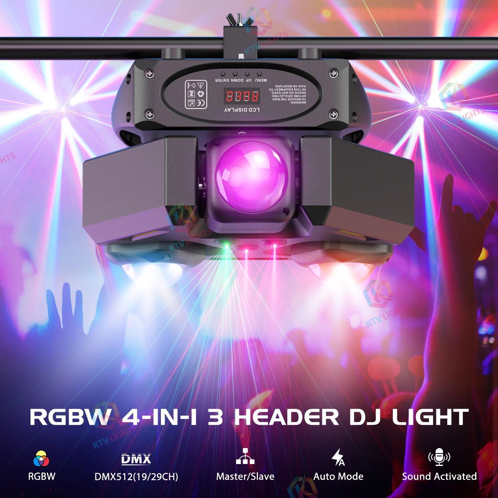 120W RGBW 4-in-1 LED Moving Head Light -E37