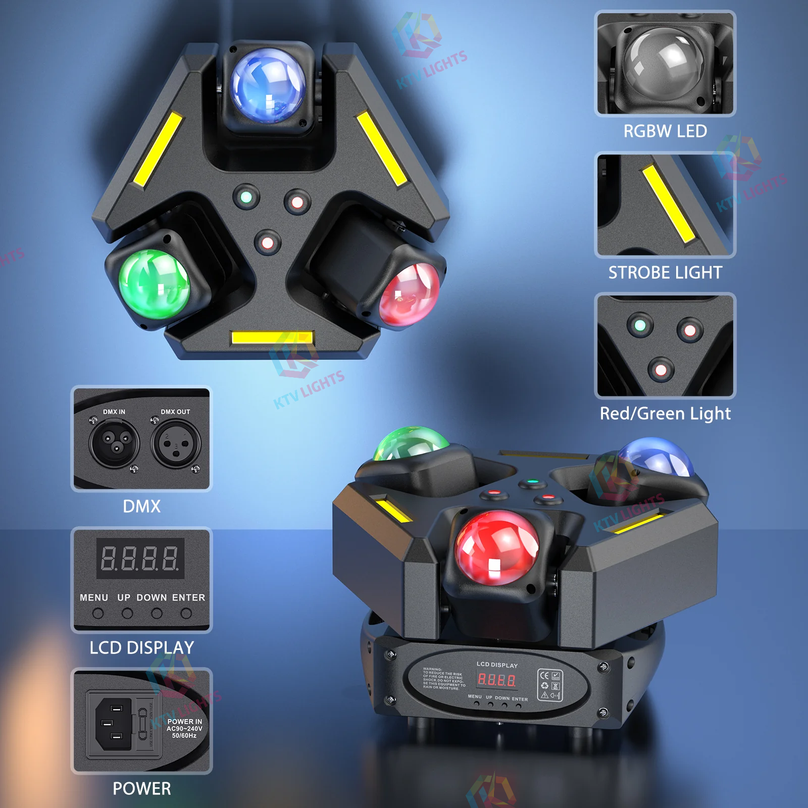 120W RGBW 4-in-1 LED Moving Head Light -E37