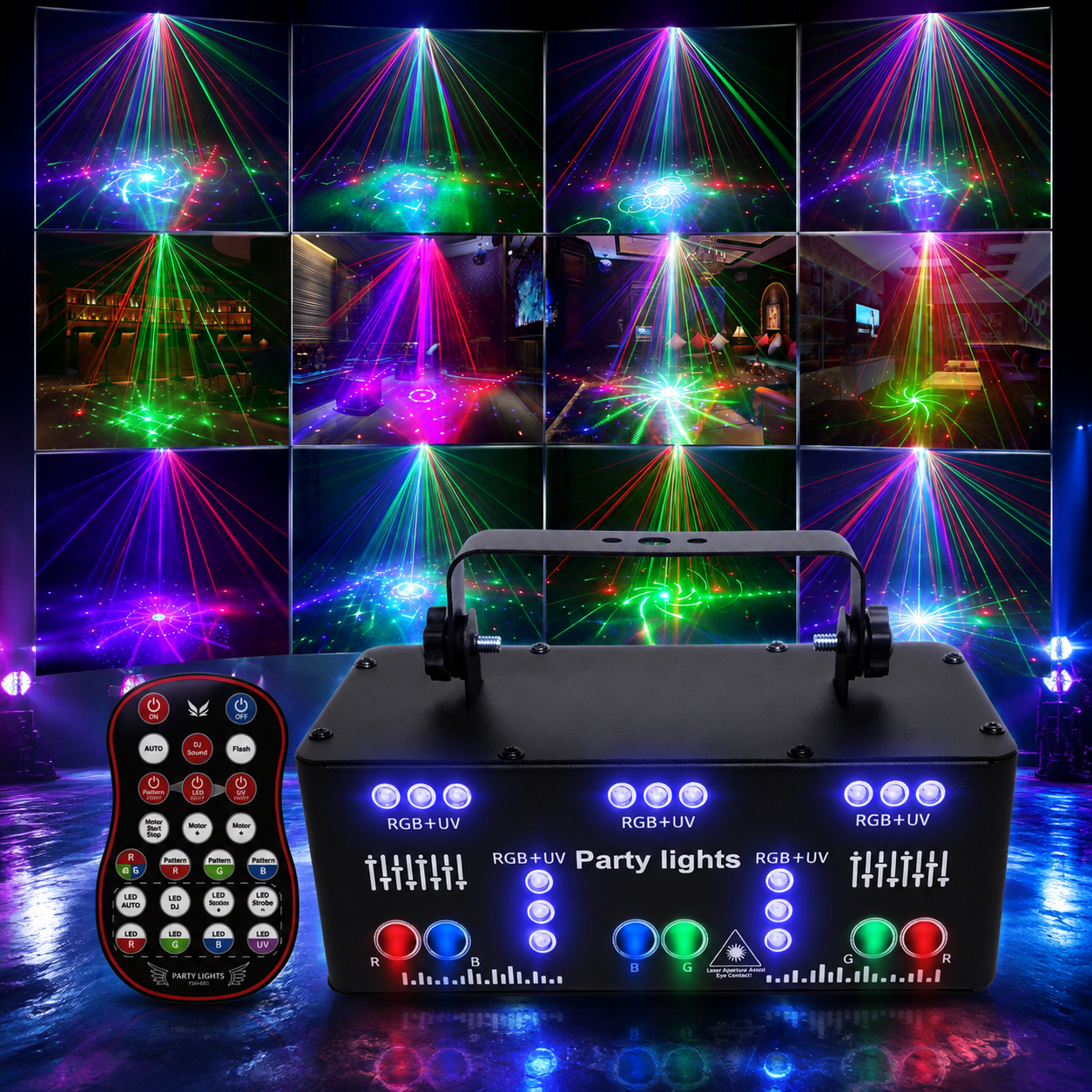 KTVLIGHTS RGB laser stage lights, suitable for DJ parties and events -B5