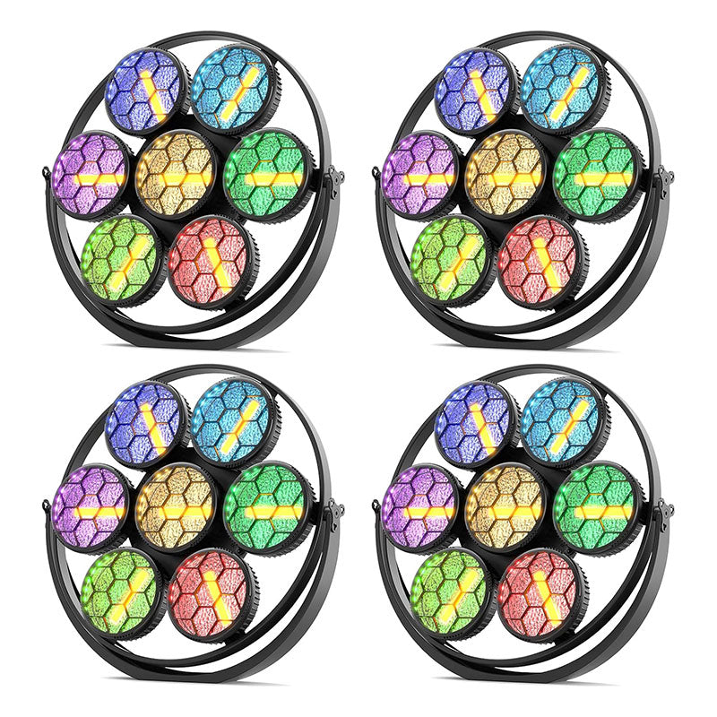 350W Retro Stage Light RGB COB 7 LED 4-in-1 Par Light-F3