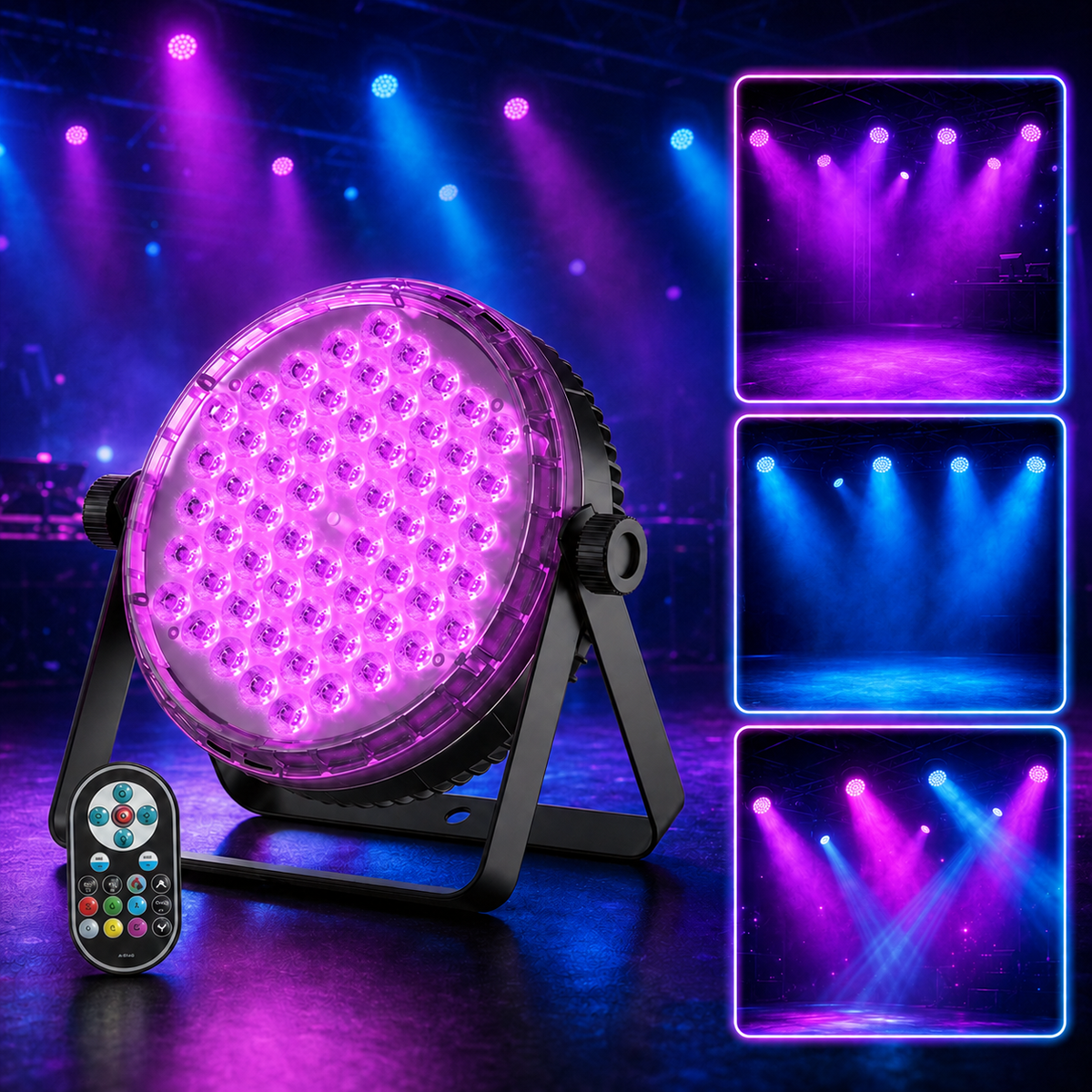KTVLIGHTS 120W 60-LED RGBW 4-in-1 Stage Light-P62