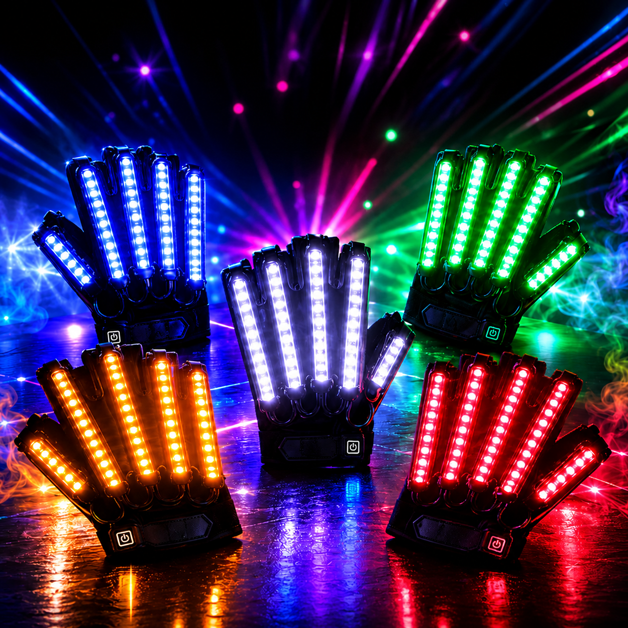 KTVLIGHTS Party Laser Glasses Set Light Up Glasses for Rave Festival DJ-M1