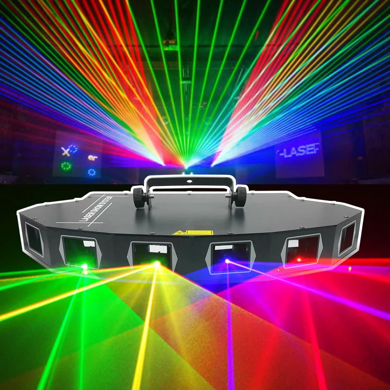 6-hole RGB scanning laser light DMX stage light-B26