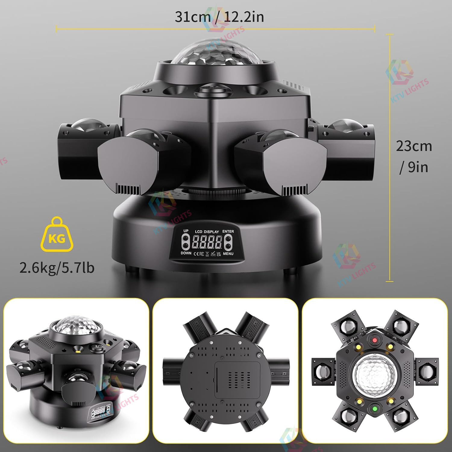 120W six-arm stage light RGBW beam moving head light-E4