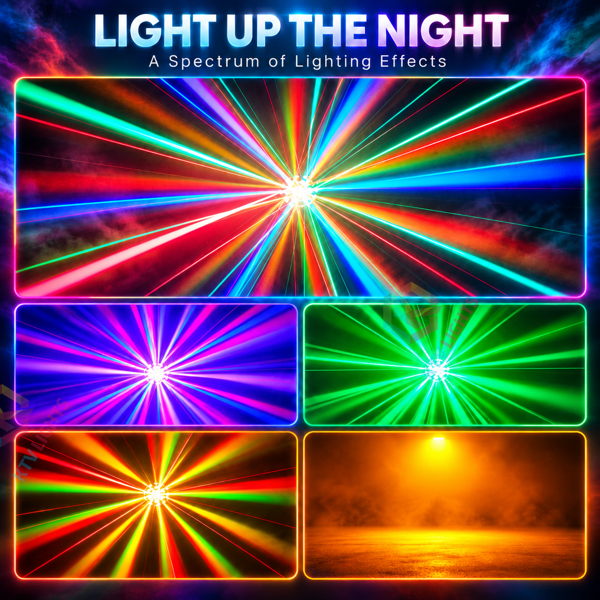 KTVLIGHTS 150W Rotating Magic Ball RGBW Laser DJ Stage Light-E112