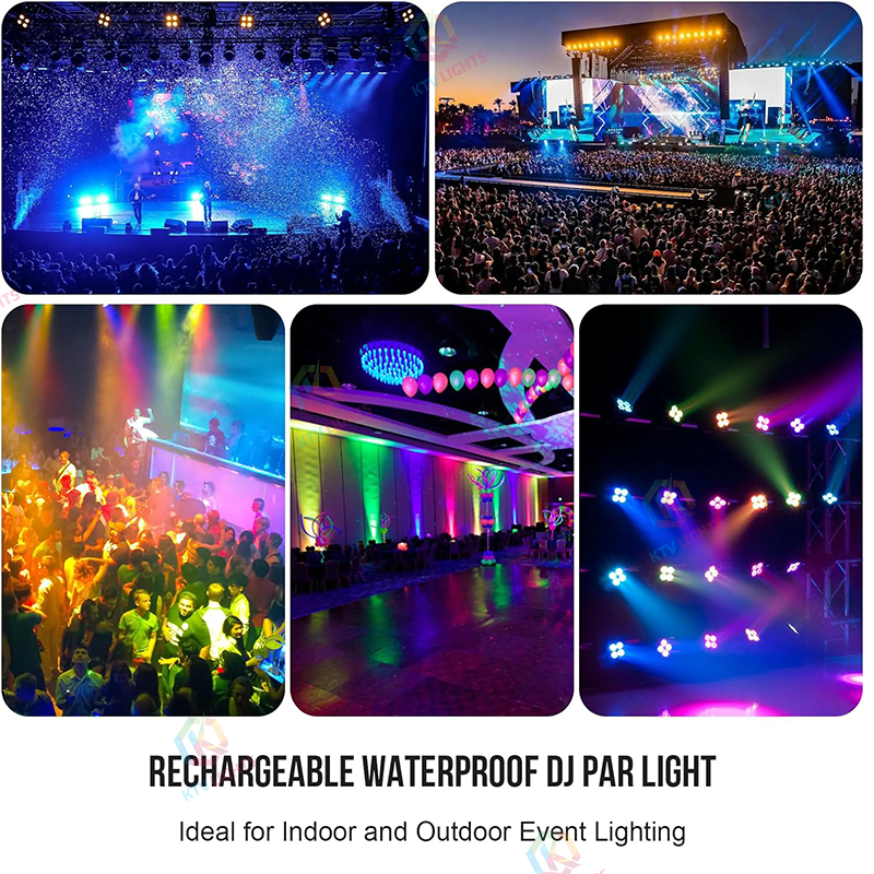 IP65 waterproof battery led 4x15w RGBW par light-P15