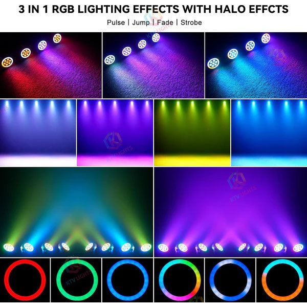 Battery-powered mini RGB LED PAR light - P48