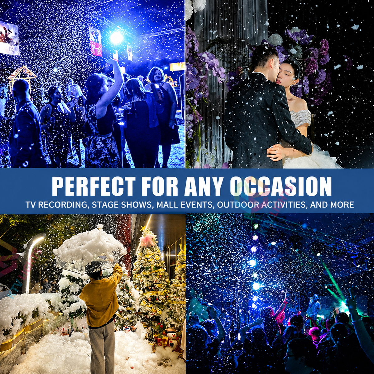 KTVLIGHTS 4000W Moving Head Snow Machine for Stage & Wedding-H8