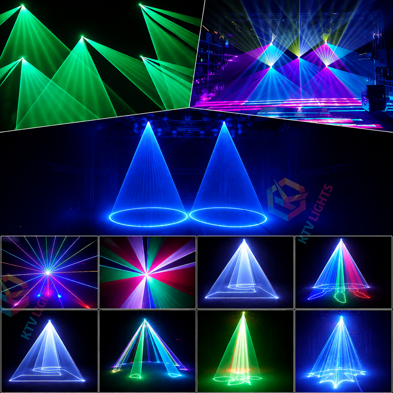 KTVLIGHTS 2W–10W RGB 3D Animation Stage Laser Light (ILDA Compatible)-A14