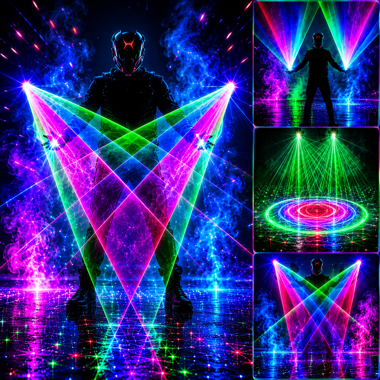 Rotating Laser Gloves for Parties, Festivals & Stage Shows-M8