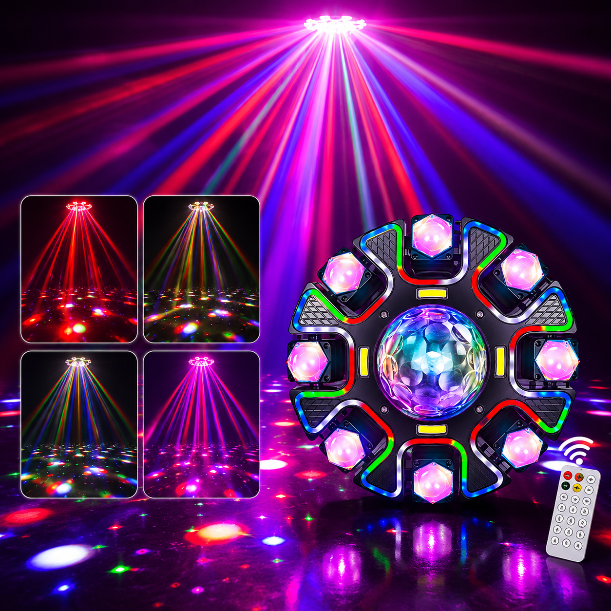 16-Arm Bee-Eye Moving Head Light - E78