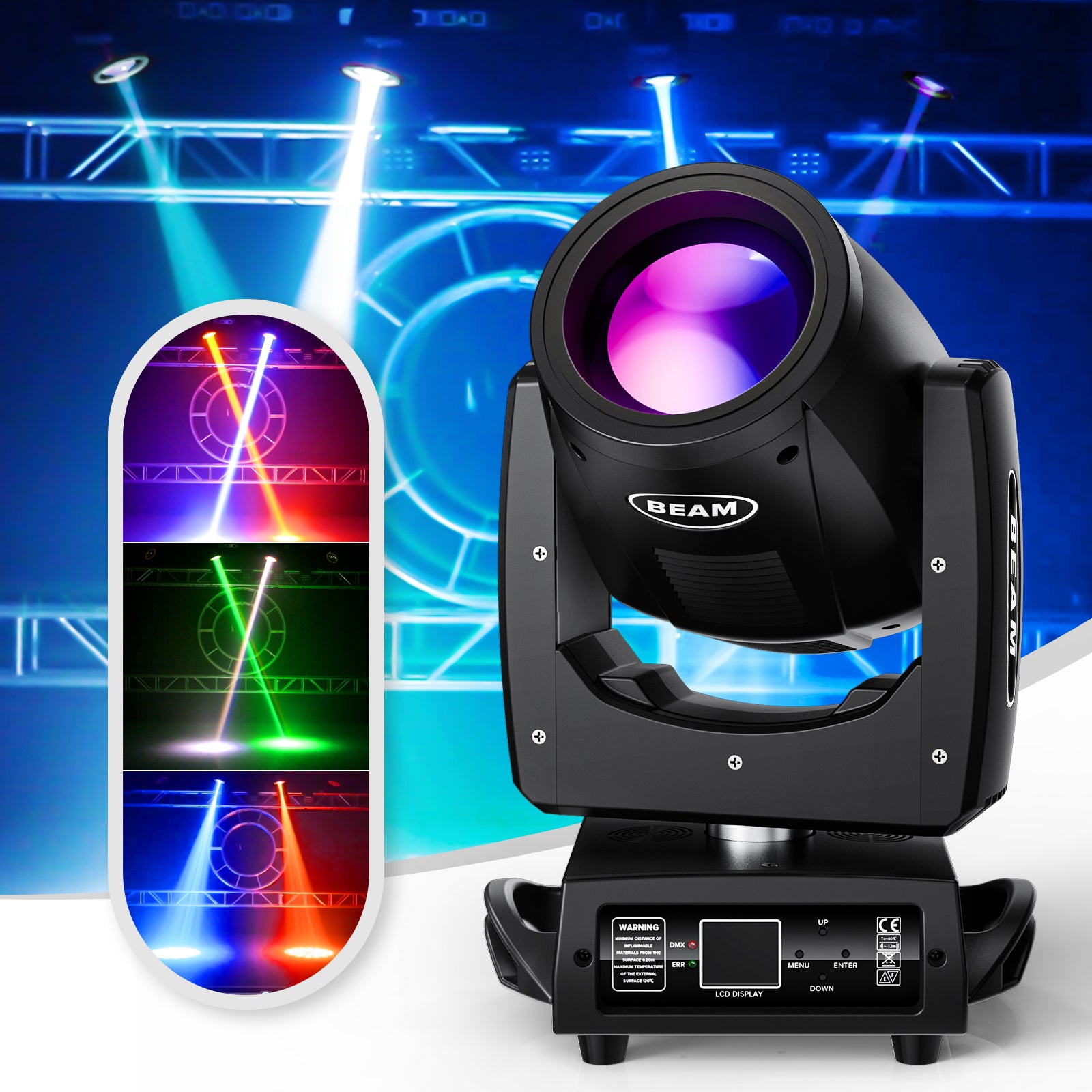 230W RGB 16-Beam Prism Moving Head Light - E22