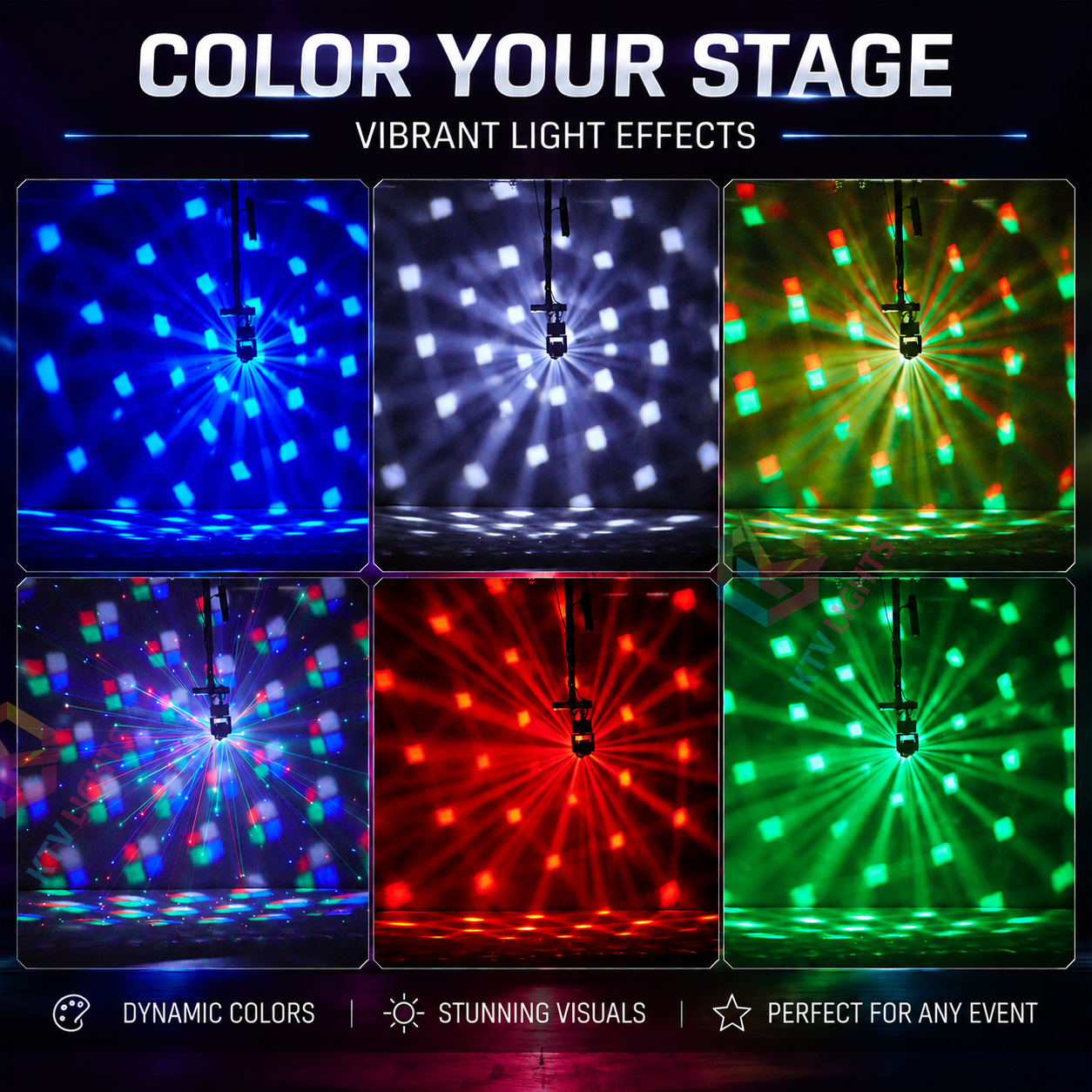 KTVLIGHTS Mini moving-head stage light suitable for DJ parties and various events-E92