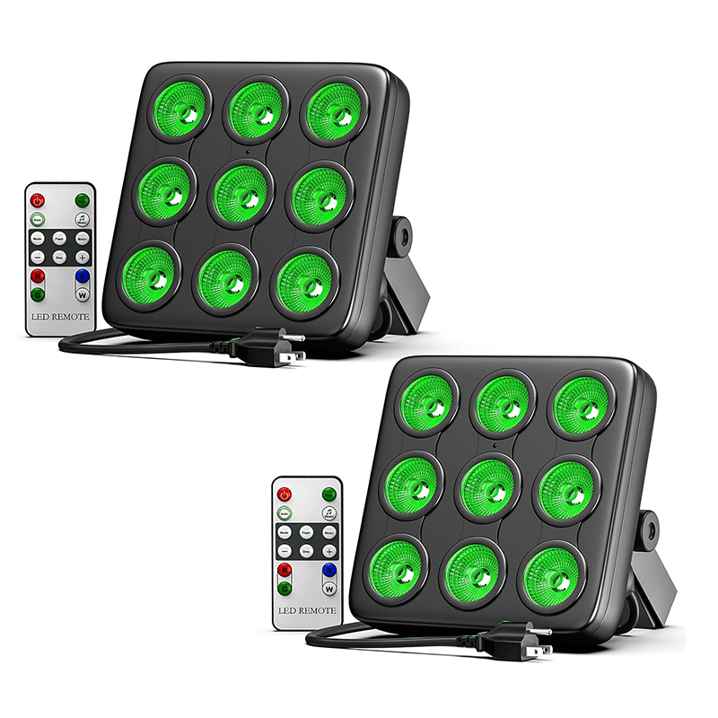 9 LED remote control square par light stage light-P28