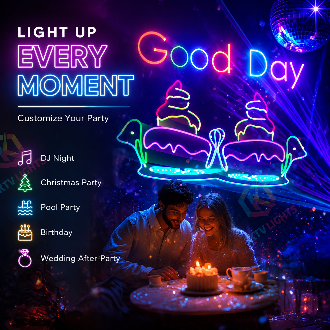 Four-head APP-controlled animated laser stage light - A16