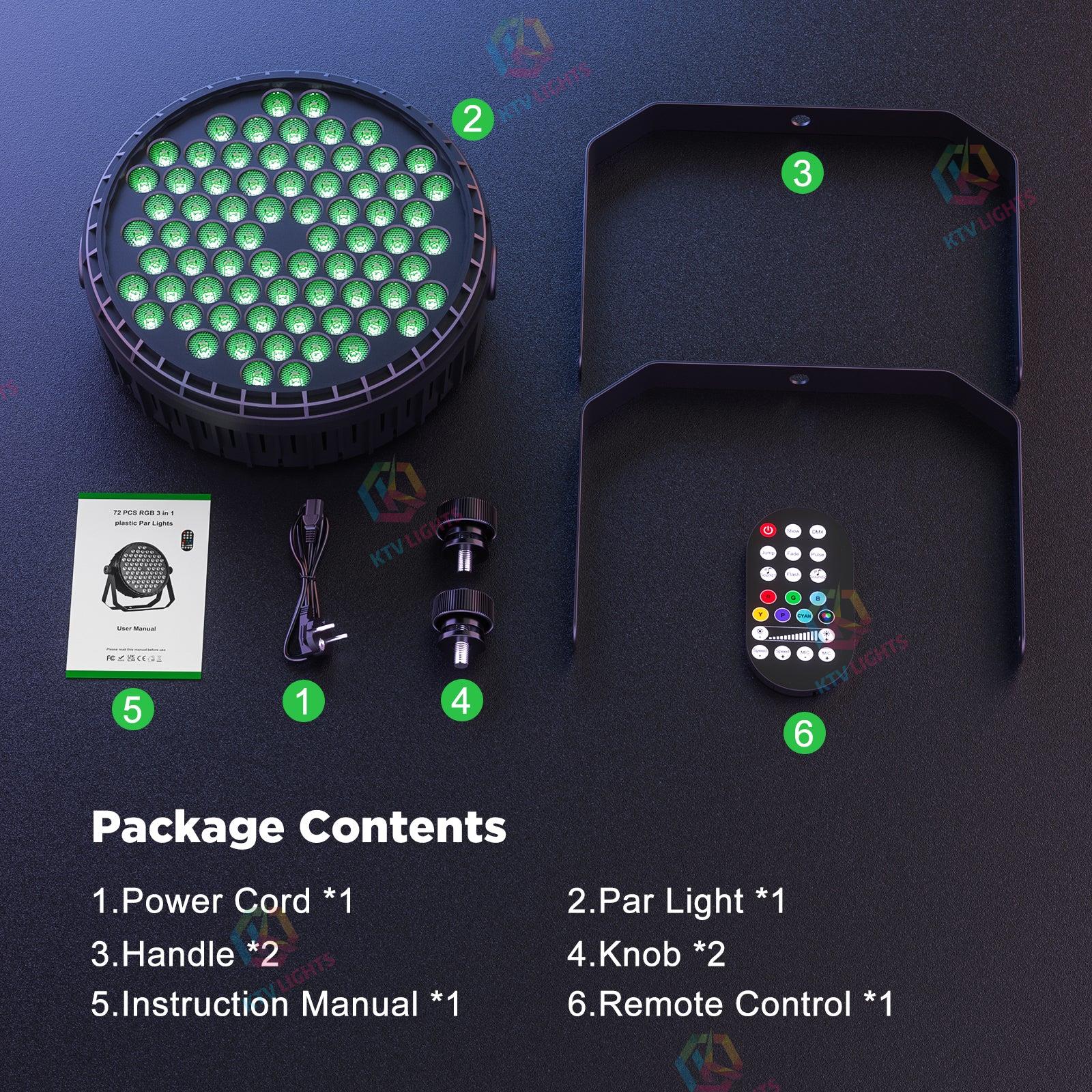 72 LED RGB PAR lights with dynamic vortex stage effect-P12