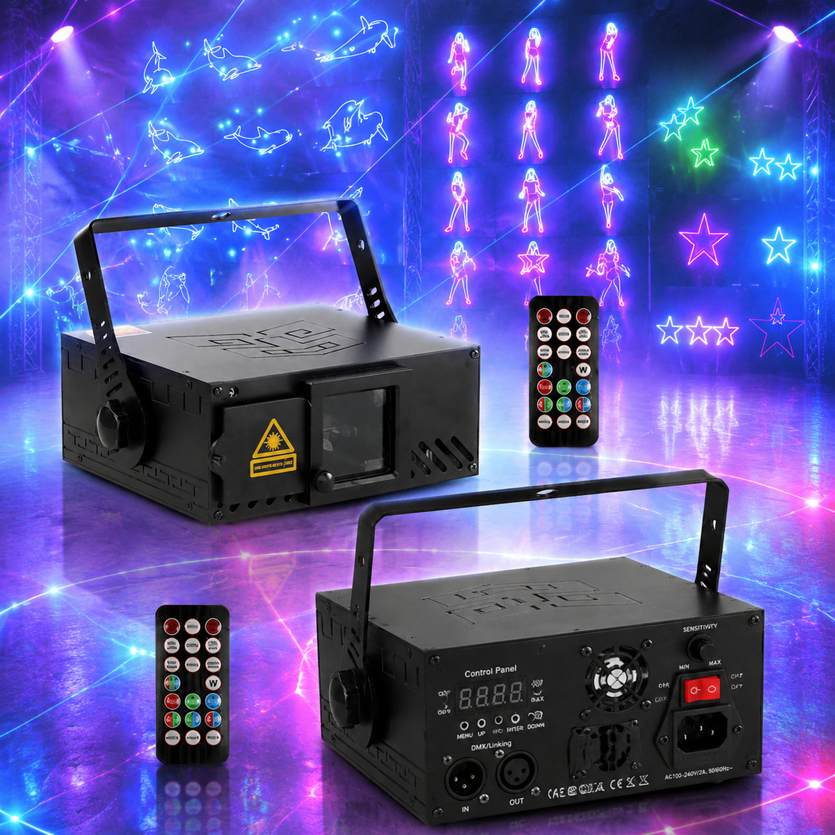 KTVLIGHTS 3D Animation RGB Laser Light for DJ Stages and Parties-A35