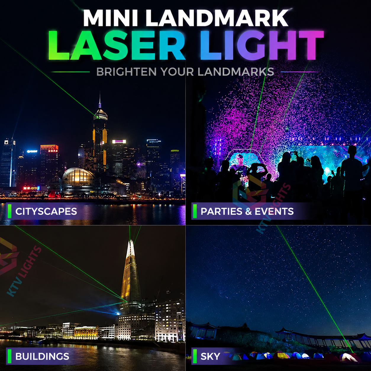 KTVLIGHTS Mini Laser Light – DJ Party Stage Projection Effect-B13