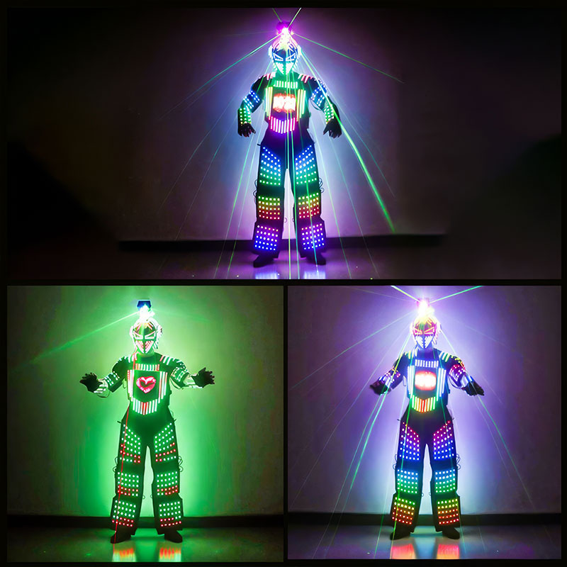 Full Color Pixel LED Robot Suit Costume-M23