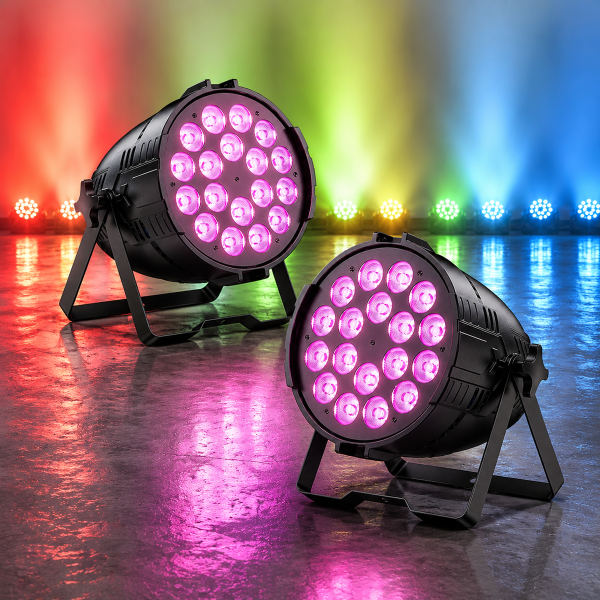KTVLIGHTS 18x10W RGBW 4-in-1 LED Wash PAR Light-P21