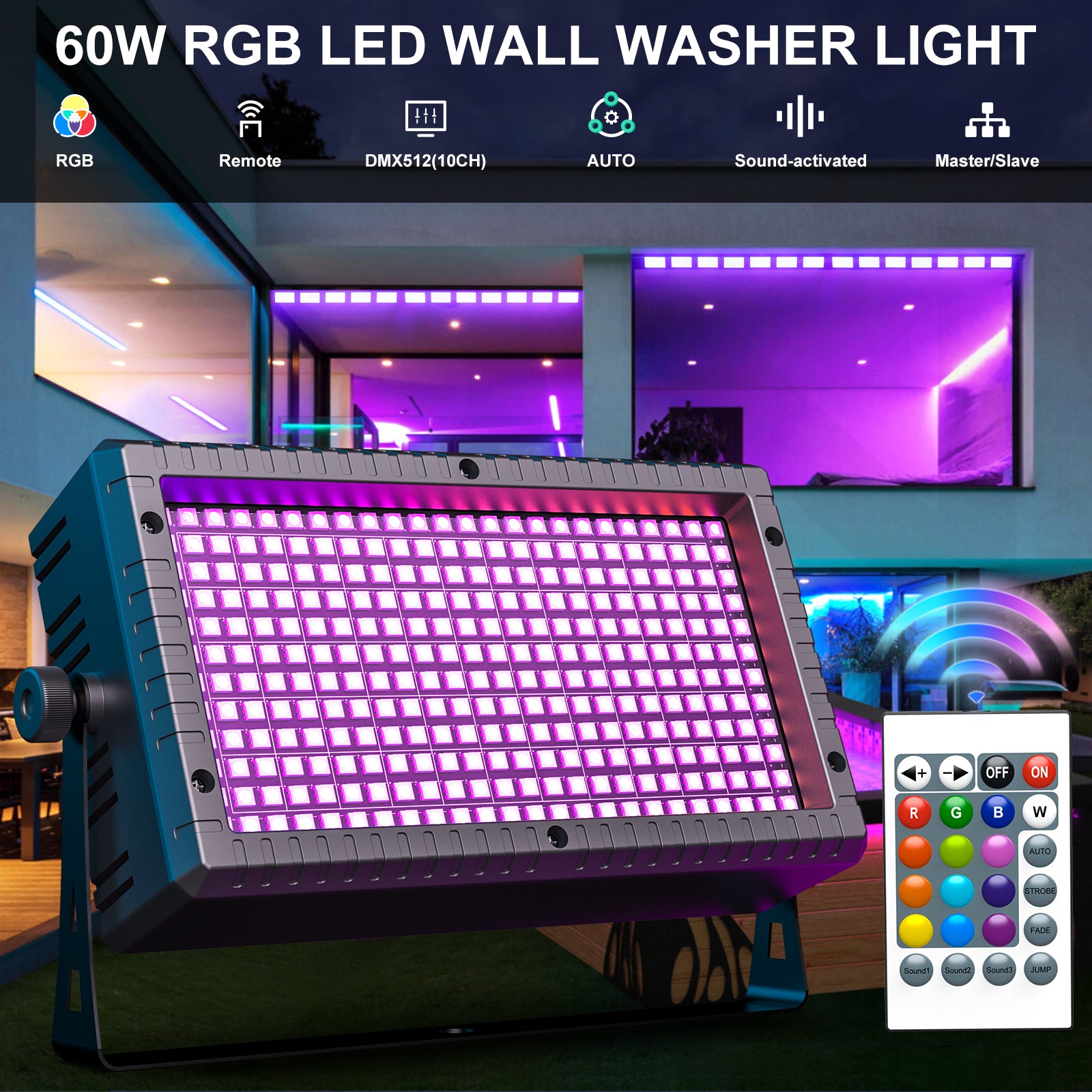 60w Mini LED Strobe RGB 3in1 Wall Washer-X21