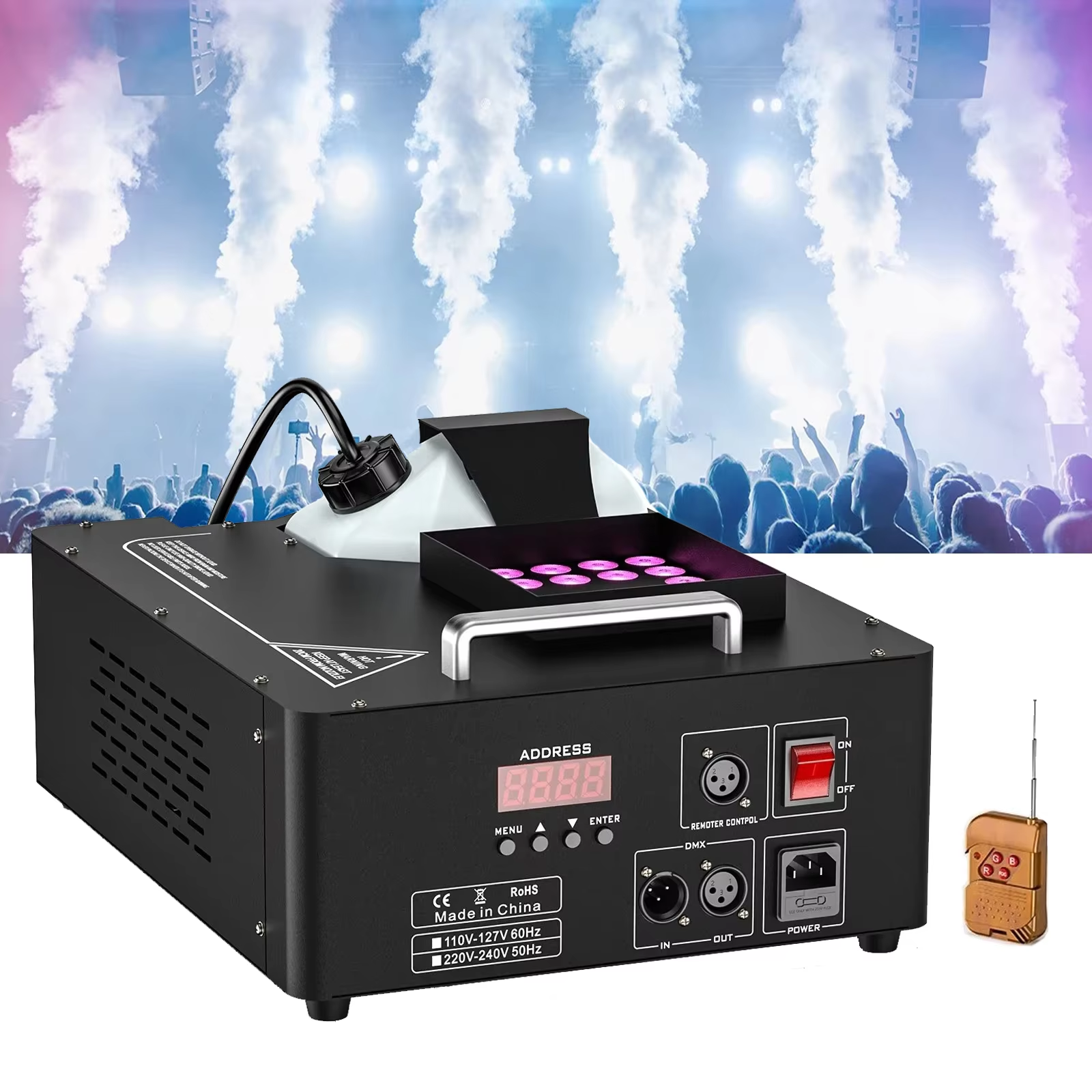 24 LED DMX512 3-in-1 full-color lamp beads smoke-Y12