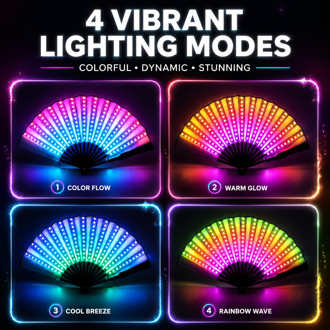 KTVLIGHTS Full Color LED Fan for Rave Parties & Festivals - M15
