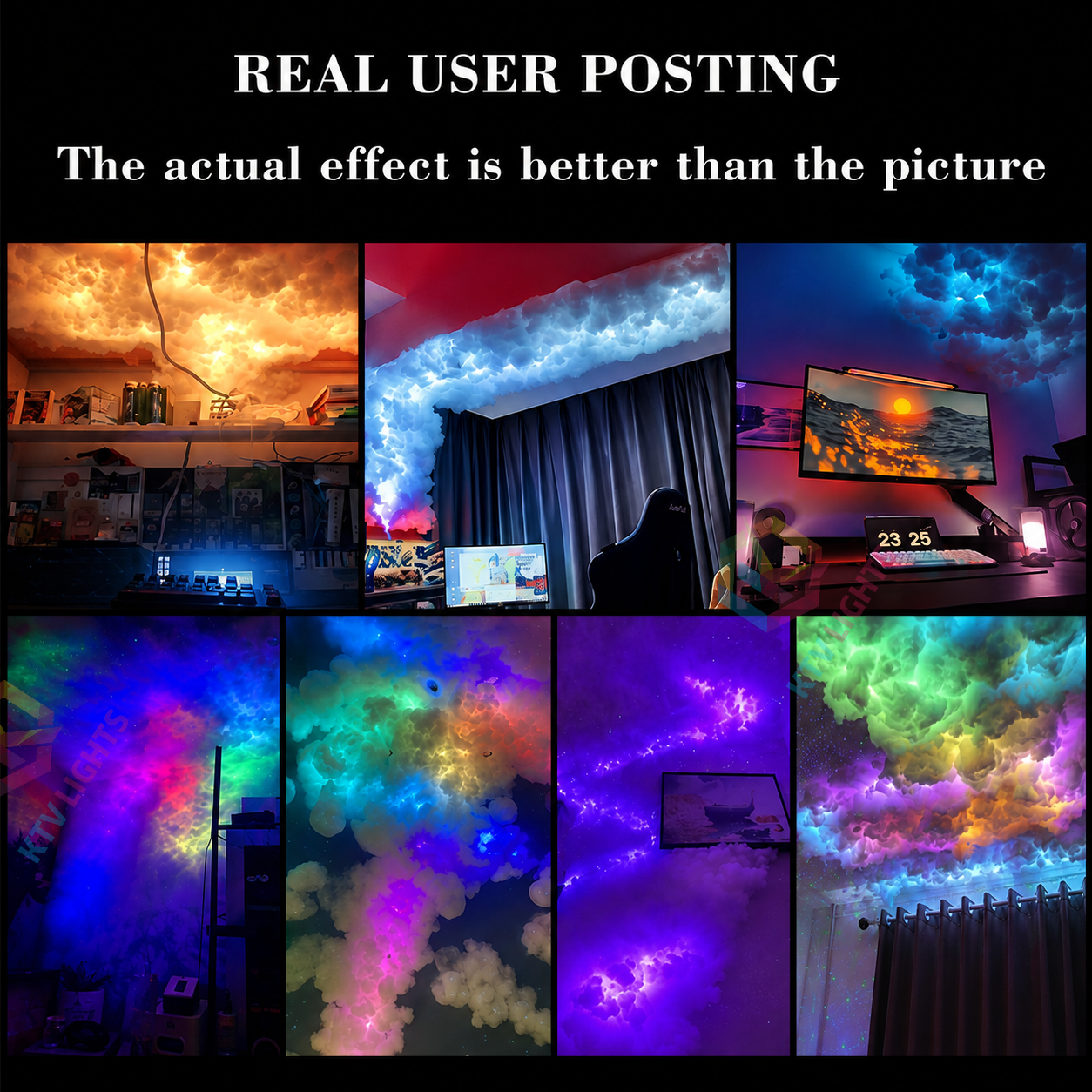 KTVLIGHTS DIY LED Thundercloud Lightning Decorative Light